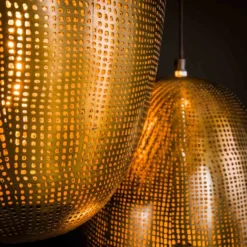 Rubjerg Design Hängeleuchte Cosmic 3 Leuchten gestuft Antik Bronze/Glas