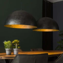 Rubjerg Design Hängeleuchte Dome 2 Leuchten Metall schwarz