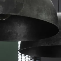 Rubjerg Design Hängeleuchte Dome 2 Leuchten Metall schwarz