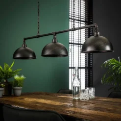 Rubjerg Design Hängeleuchte Halbkugel 3 Leuchten Metall schwarz