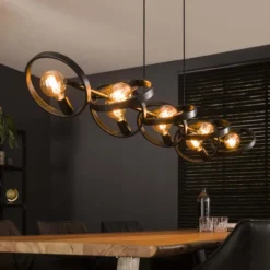 Rubjerg Design Hängeleuchte Hover 8 Leuchten Metall schwarz
