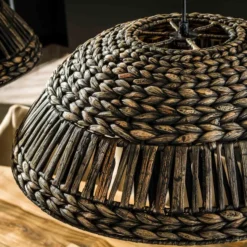 Rubjerg Design Hängeleuchte Kuppel 2 Leuchten Wasserhyazinthe/Nickel schwarz Sale