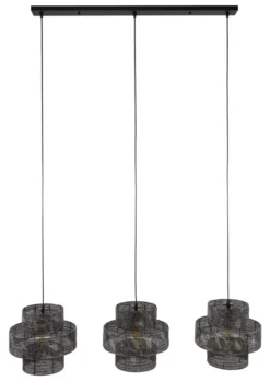Rubjerg Design Hängeleuchte Lantern 3 Leuchten Metall schwarz/braun