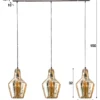 Rubjerg Design Hängeleuchte 3 Leuchten Glas braun