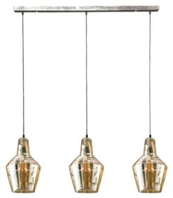 Rubjerg Design Hängeleuchte 3 Leuchten Glas braun