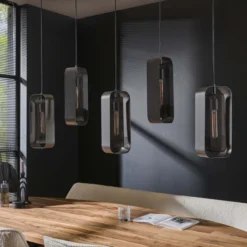 Rubjerg Design Hängeleuchte Mesh 5 Leuchten Metall Artic schwarz