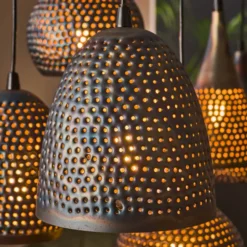 Rubjerg Design Hängeleuchte Punch 7 Leuchten Metall schwarzbraun