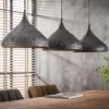 Rubjerg Design Hängeleuchte Punsch Trichter 3 Leuchten Metall schwarz/braun