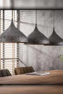 Rubjerg Design Hängeleuchte Punsch Trichter 3 Leuchten Metall schwarz/braun