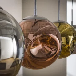 Rubjerg Design Hängeleuchte Stellar 4 Leuchten Glas/Metall altsilber