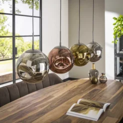 Rubjerg Design Hängeleuchte Stellar 4 Leuchten Glas/Metall altsilber