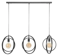 Rubjerg Design Hängeleuchte Turn Around 3 Leuchten Metall schwarz