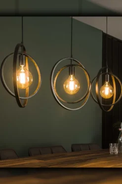 Rubjerg Design Hängeleuchte Turn Around 3 Leuchten Metall schwarz