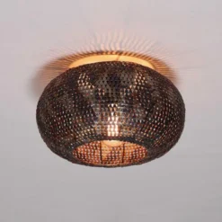 Rubjerg Design Pendellampe Armor ⌀40cm Metall schwarz/braun