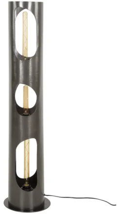 Rubjerg Design Stehlampe Ø20cm Organic Zylinder L Schwarz Nickel