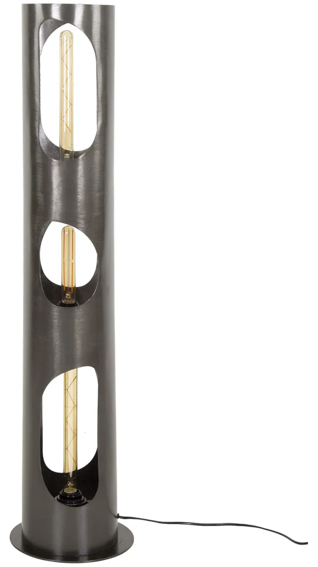 Rubjerg Design Stehlampe Ø20cm Organic Zylinder L Schwarz Nickel