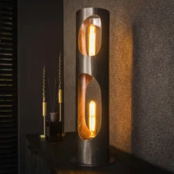 Rubjerg Design Stehlampe Ø20cm Organic Zylinder Schwarz Nickel