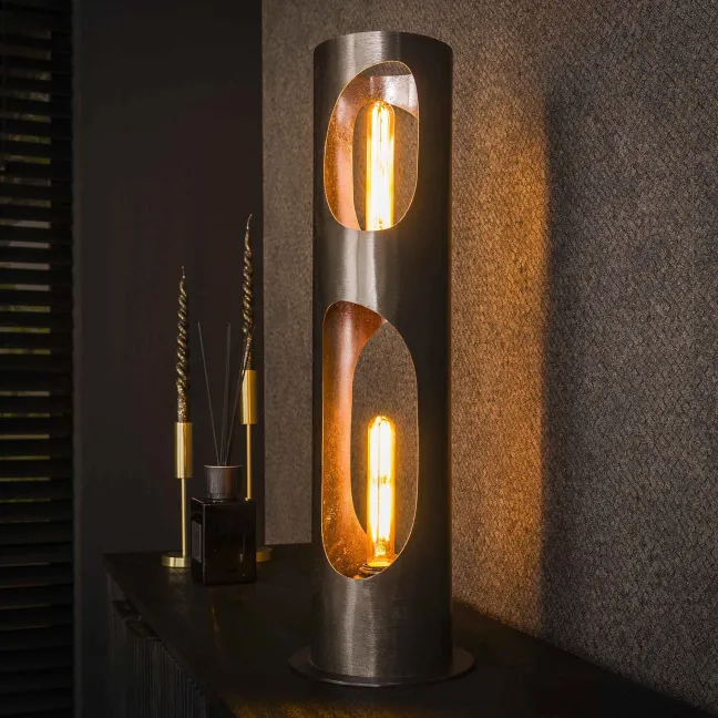 Rubjerg Design Stehlampe Ø20cm Organic Zylinder Schwarz Nickel