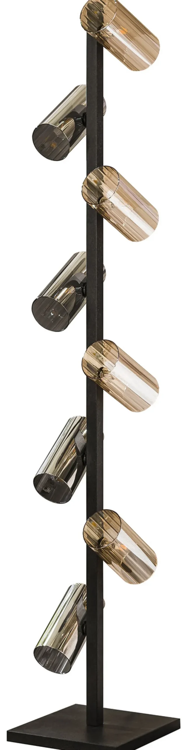 Rubjerg Design Stehlampe Cylinder 8 Leuchten Metall Artic schwarz