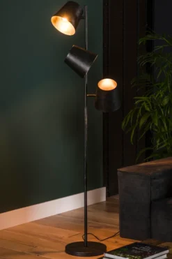 Rubjerg Design Stehleuchte Kinetic 3 Leuchten Ø18cm Metall kohle