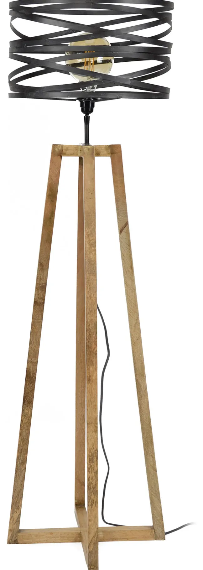 Rubjerg Design Stehleuchte Kreuz Holz/Metall braungrau