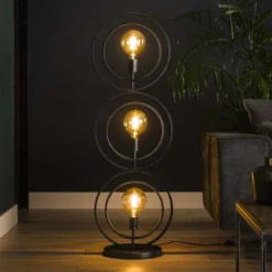 Rubjerg Design Stehleuchte Turn around 3 Leuchten Metall schwarz