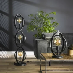Rubjerg Design Stehleuchte Turn around 3 Leuchten Metall schwarz