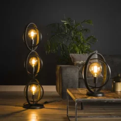 Rubjerg Design Stehleuchte Turn around 3 Leuchten Metall schwarz