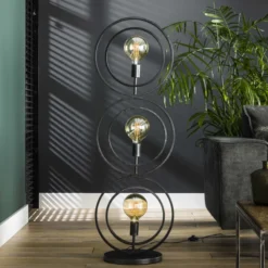 Rubjerg Design Stehleuchte Turn around 3 Leuchten Metall schwarz