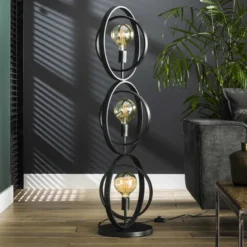 Rubjerg Design Stehleuchte Turn around 3 Leuchten Metall schwarz
