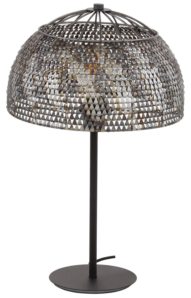 Rubjerg Design Tischlampe Armor ⌀35cm Metall schwarz/braun