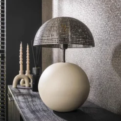 Rubjerg Design Tischlampe Sphere 1 Leuchte Metall natur grau Sale