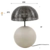 Rubjerg Design Tischlampe Sphere L 1 Leuchte Metall natur grau