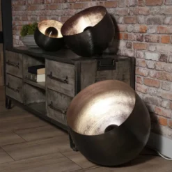 Rubjerg Design Tischleuchte Korb XL Ø50cm Metall schwarz nickel