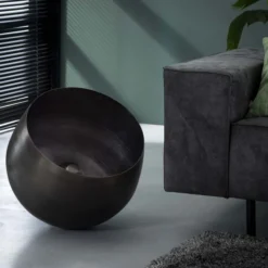 Rubjerg Design Tischleuchte Korb XL Ø50cm Metall schwarz nickel