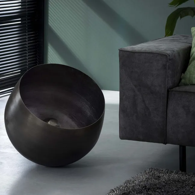 Rubjerg Design Tischleuchte Korb XL Ø50cm Metall schwarz nickel