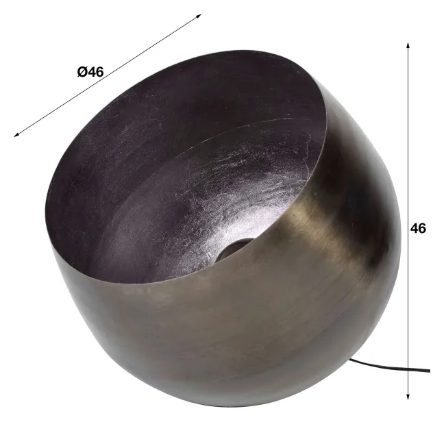Rubjerg Design Tischleuchte Korb XL Ø50cm Metall schwarz nickel