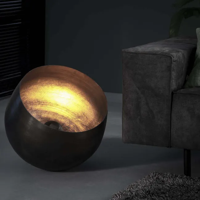 Rubjerg Design Tischleuchte Korb XL Ø50cm Metall schwarz nickel