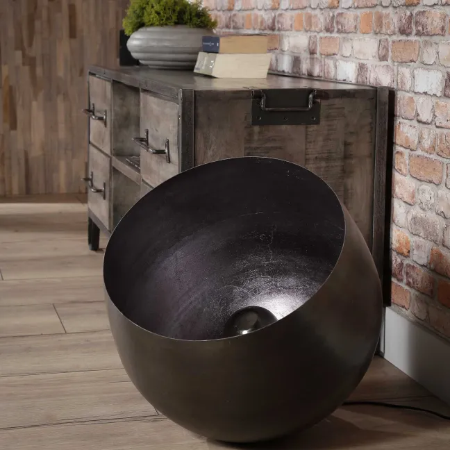 Rubjerg Design Tischleuchte Korb XL Ø50cm Metall schwarz nickel