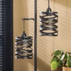 Rubjerg Design Tischleuchte Spindel 2 Leuchten Metall schiefergrau