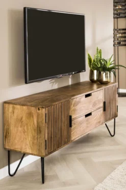 Rubjerg Design TV-Board Tweak Mangoholz massiv sandfarben