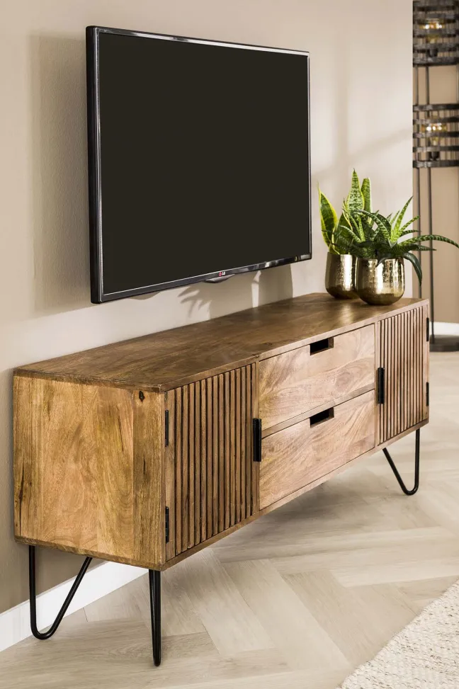 Rubjerg Design TV-Board Tweak Mangoholz massiv sandfarben