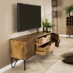 Rubjerg Design TV-Board Tweak Mangoholz massiv sandfarben