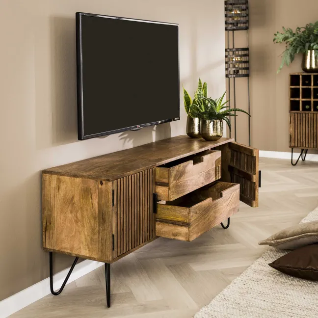 Rubjerg Design TV-Board Tweak Mangoholz massiv sandfarben