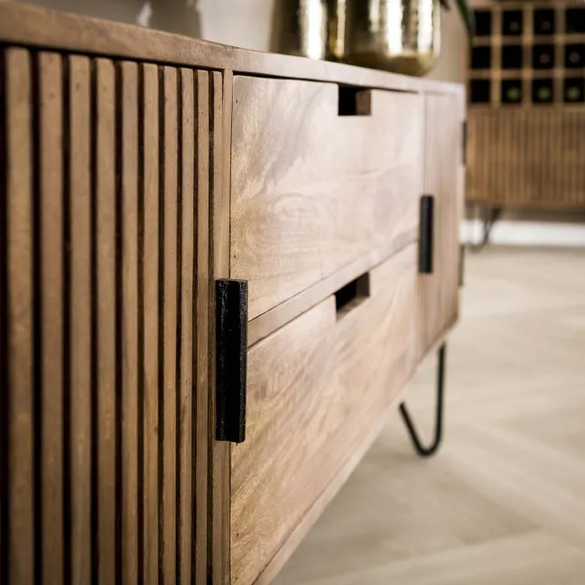 Rubjerg Design TV-Board Tweak Mangoholz massiv sandfarben