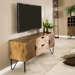 Rubjerg Design TV-Board Tweak Mangoholz massiv sandfarben