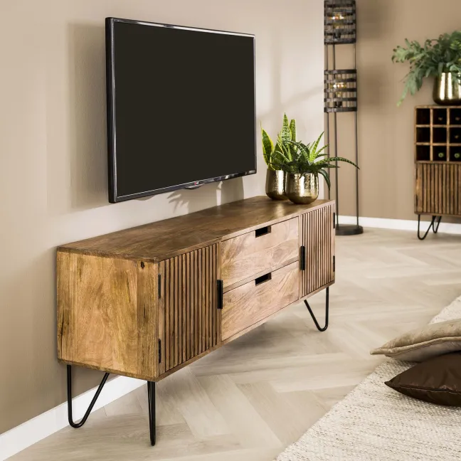 Rubjerg Design TV-Board Tweak Mangoholz massiv sandfarben