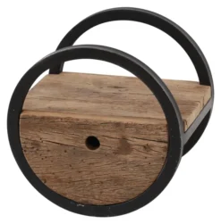 Rubjerg Design Wandregal Ø30cm rund mit Schublade Hartholz/Metall
