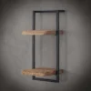 Rubjerg Design Wandregal Edge 2 Ablagen Metall/Akazie massiv natur