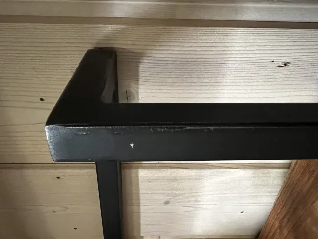 Rubjerg Design Wandregal Edge 2 Ablagen Metall/Akazie massiv natur